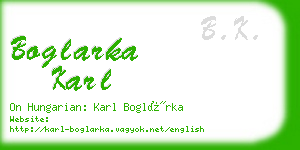 boglarka karl business card